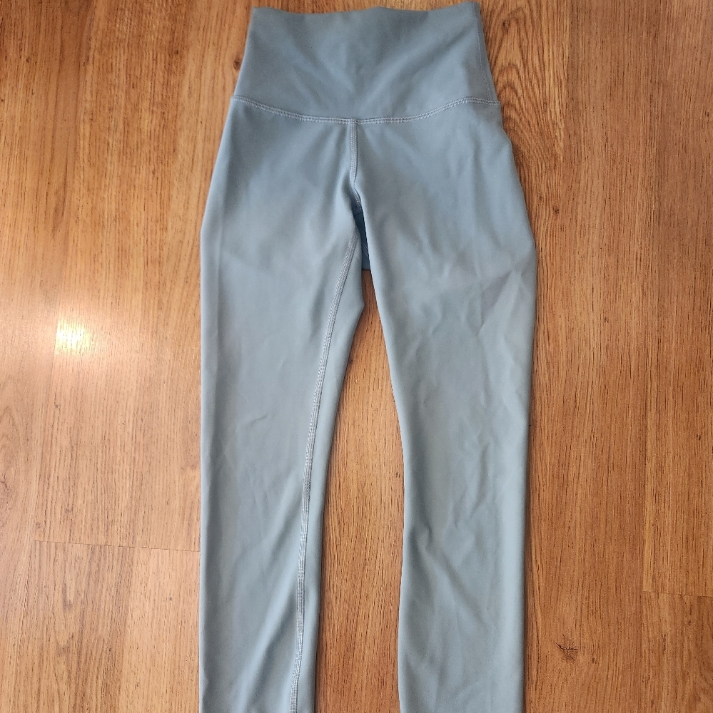 High-Waisted Light Green Lululemon Leggings